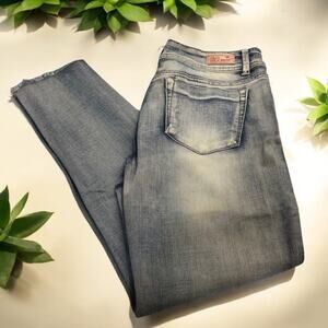 K’smore frayed hem stretchy ankle jeans Women’s Juniors‎ Size 9